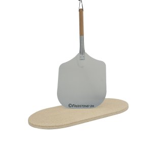 Pizzakit: Dobbelt pizzasten til Q 300, Q 320, Q 3000, Q 3200 i 1,6 cm & pizzaspade med tr hndtag.