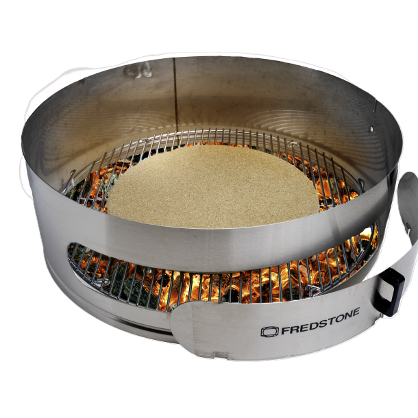 Pizzaindsats til 57 cm kuglegrill. Incl. pizzaspade og Fredstone  36 cm.
