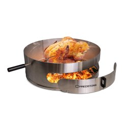 Fredstone pizzaindsats/rotisseri til 57 cm kuglegrill. (incl. ring, lge, spyd, gafler) 2. sortering