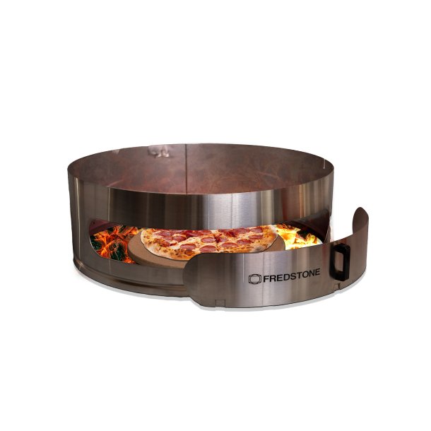 Pizzaindsats til 57 cm kuglegrill. Incl. pizzaspade og Fredstone  36 cm.