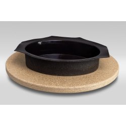 Fredstone Bagest bestr af: Fredstone  36 cm. &amp; Silpat Oval Silikoneform 